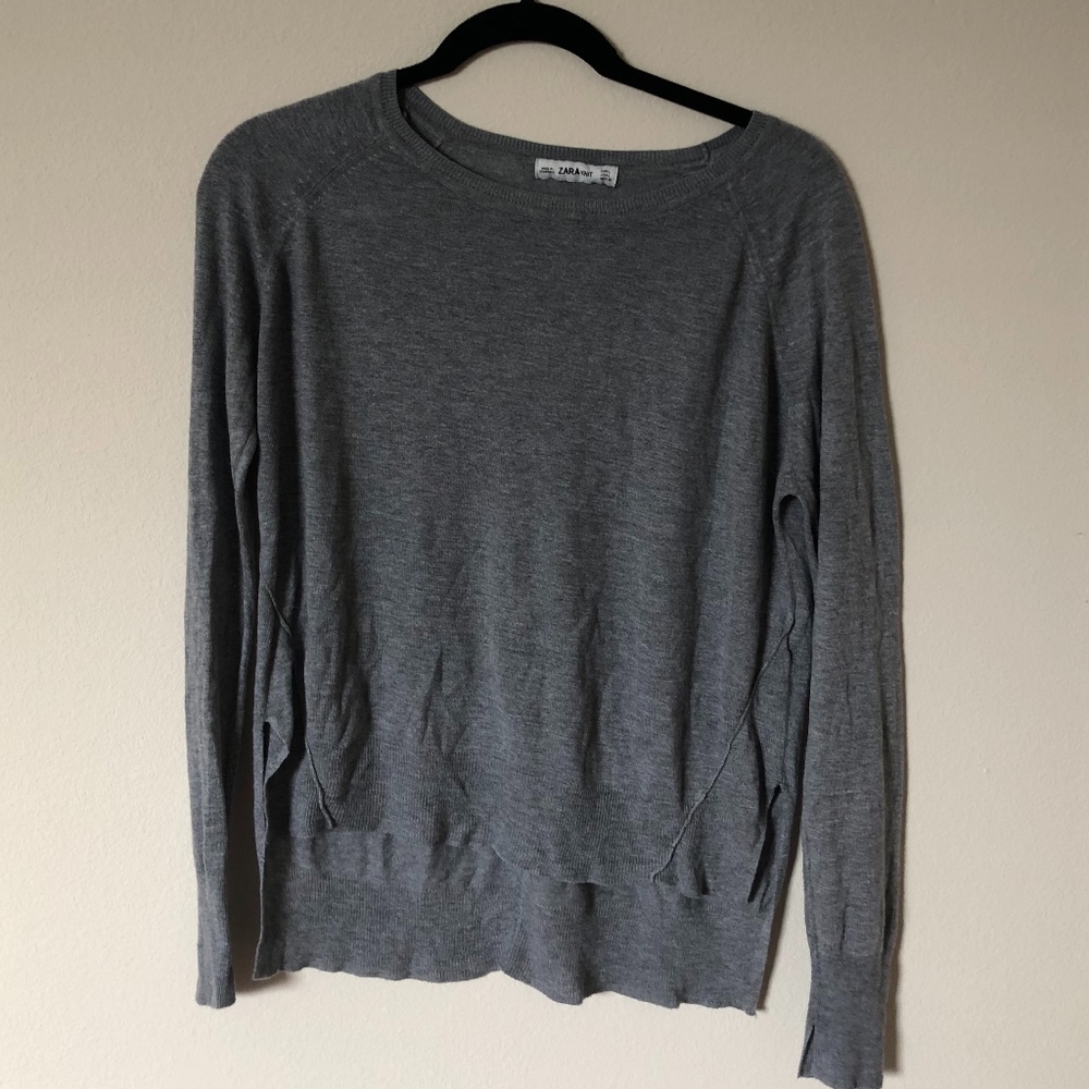 zara grey sweater